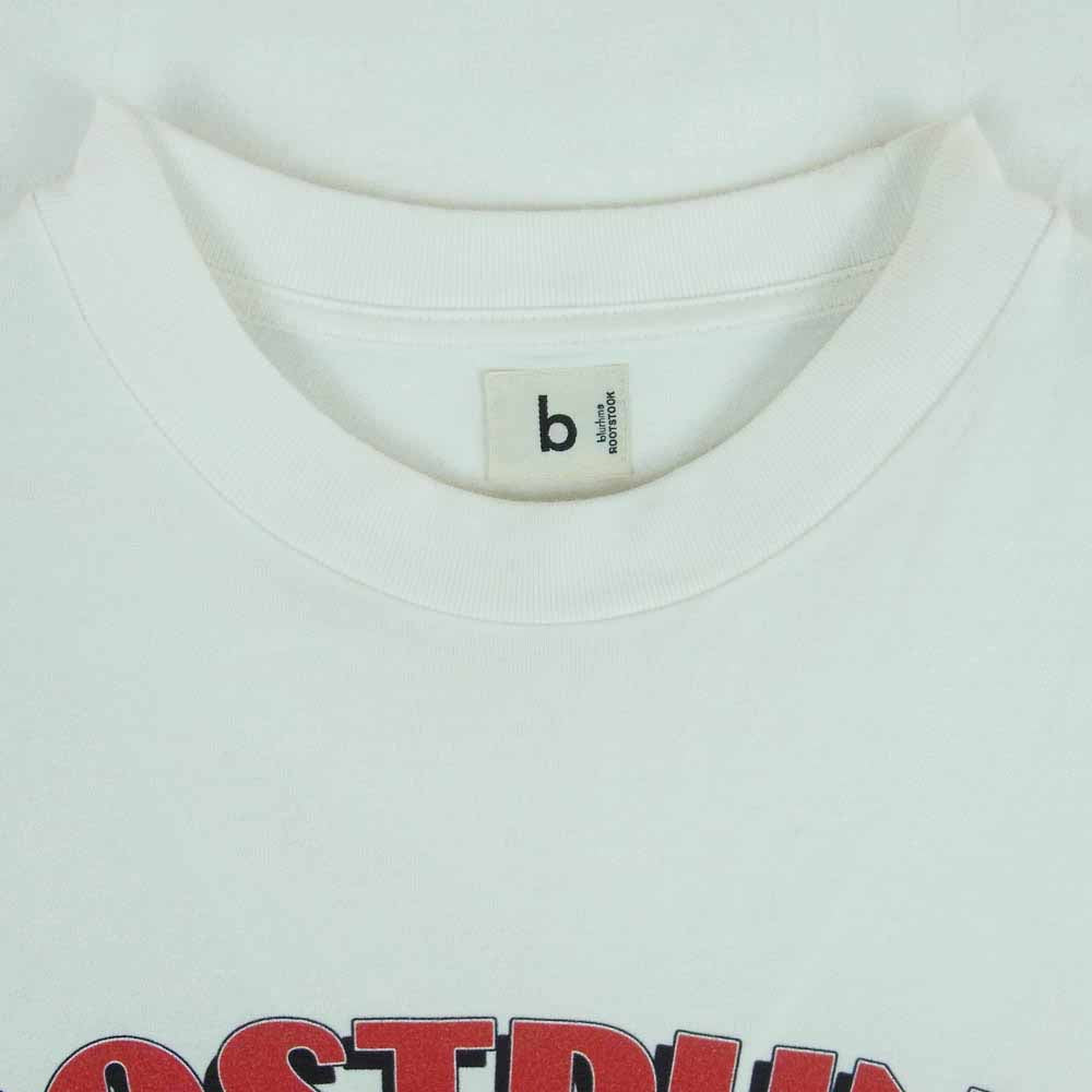 blurhms ブラームス bROOTS23S33 ROOTSTOCK ルーツストック POSTPUNK Print Tee BIG ロゴプリント ビック 半袖 Tシャツ ホワイト系 2【中古】