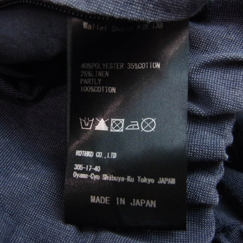 TEATORA テアトラ tt-004SW-LAB-TRI Wallet Shorts WIDE LAB ウォレット ショーツ ワイド ショートパンツ ネイビー系 46【中古】