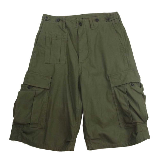 Nigel Cabourn ナイジェルケーボン 8048-00-51012 Army Cargo Short アーミー カーゴ ショート ショートパンツ ハーフパンツ カーキ系 30【中古】