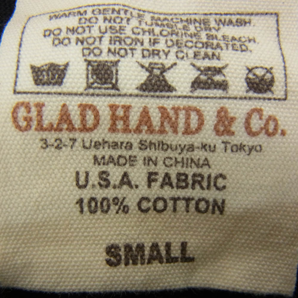 GLADHAND & Co. グラッドハンド WOLFMAN プリント クルーネック 半袖 Tシャツ ブラック系 S【中古】