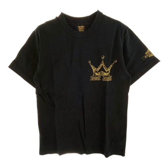 WESTRIDE ウエストライド × REALDEAL リアルディール プリント Tシャツ ブラック系 36【極上美品】【中古】