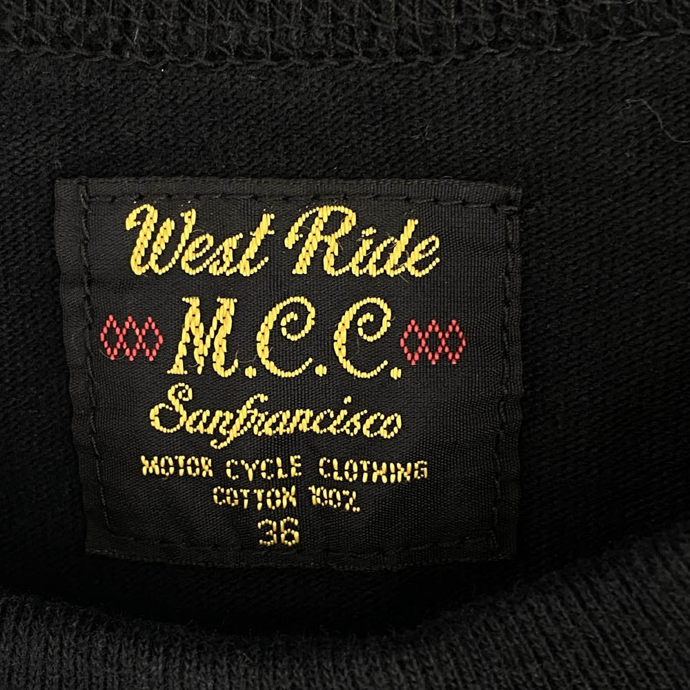 WESTRIDE ウエストライド × REALDEAL リアルディール プリント Tシャツ ブラック系 36【極上美品】【中古】