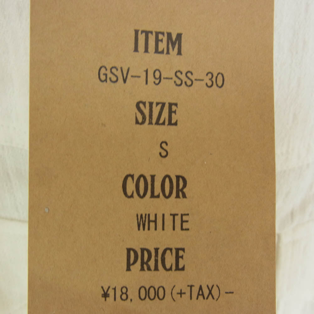 GANGSTERVILLE ギャングスタービル GSV-19-SS-30 KINGSLAND L/S SHIRT ウエスタン シャツ ホワイト系 S【極上美品】【中古】
