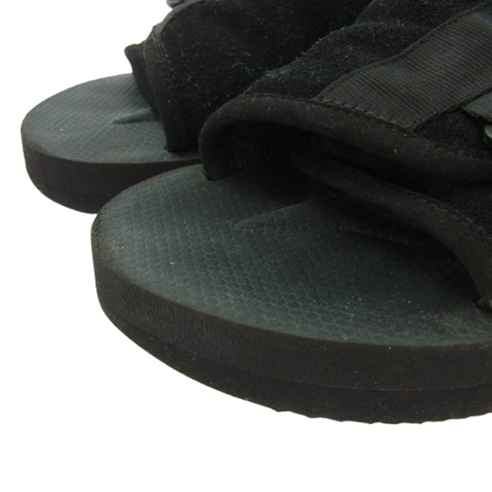 SUICOKE スイコック スエード ダブルストラップ サンダル ブラック系 26cm【中古】