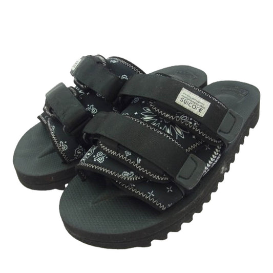 SUICOKE スイコック ダブルストラップ バンダナ サンダル ブラック系 26cm【中古】