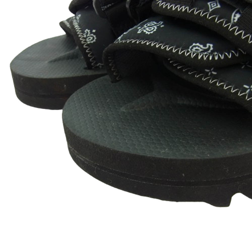 SUICOKE スイコック ダブルストラップ バンダナ サンダル ブラック系 26cm【中古】