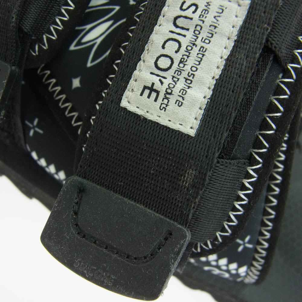SUICOKE スイコック ダブルストラップ バンダナ サンダル ブラック系 26cm【中古】