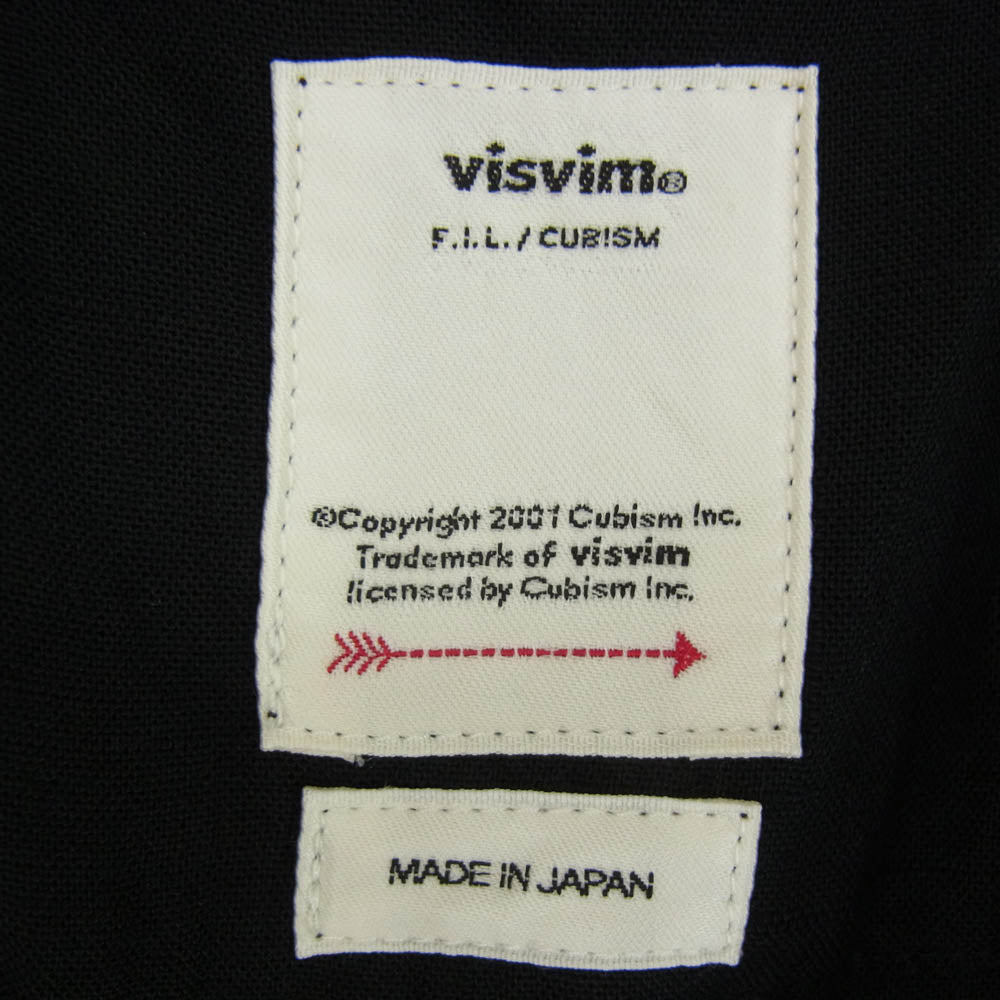 VISVIM ビズビム 0120305011006 FREE EDGE SHIRT S/S 半袖 シャツ ブラック系 1【中古】
