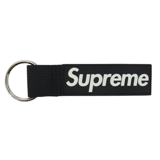 Supreme シュプリーム 23SS Webbing Keychain ウェビング キーリング キーホルダー ストラップ ブラック ブラック系【新古品】【未使用】【中古】