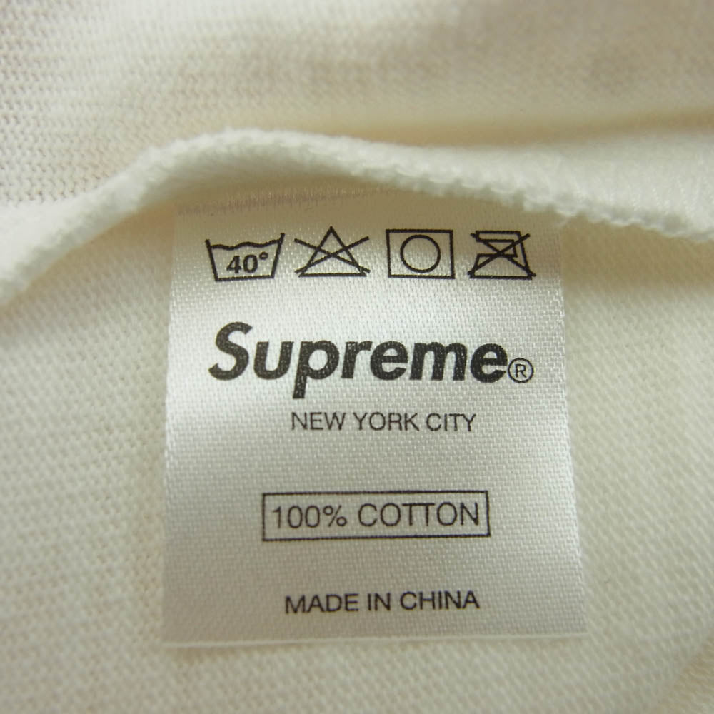 Supreme シュプリーム 09SS Whiskey Raglan L/S Tee 袖プリント ラグラン ロングスリーブTシャツ 長袖カットソー イエロー オレンジ系 M【中古】