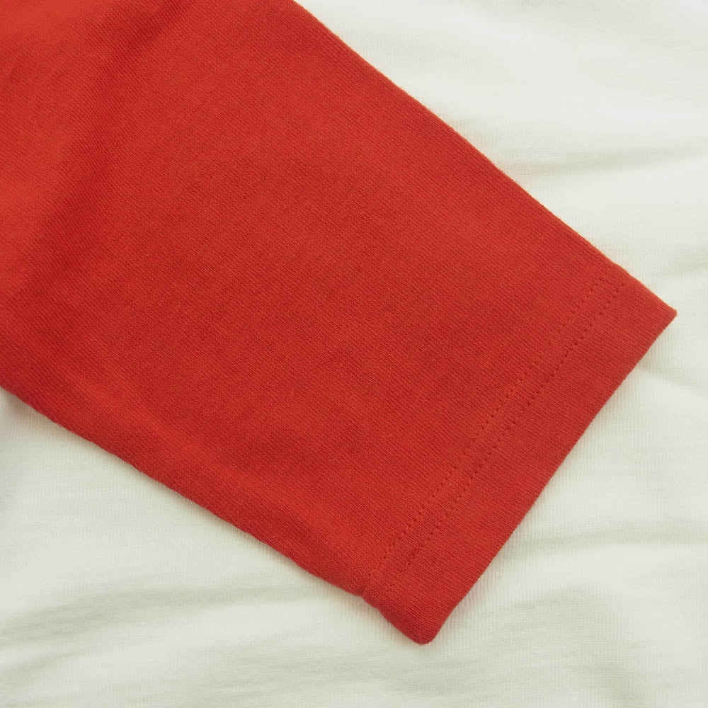 Supreme シュプリーム 09SS Whiskey Raglan L/S Tee 袖プリント ラグラン ロングスリーブTシャツ 長袖カットソー レッド レッド系 ホワイト系 M【極上美品】【中古】