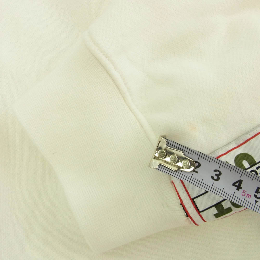 LACOSTE ラコステ SH2103  XH2102 スリーブテーピング ハーフジップ スタンドカラー スウェット 上下 セットアップ ホワイト系 L【中古】