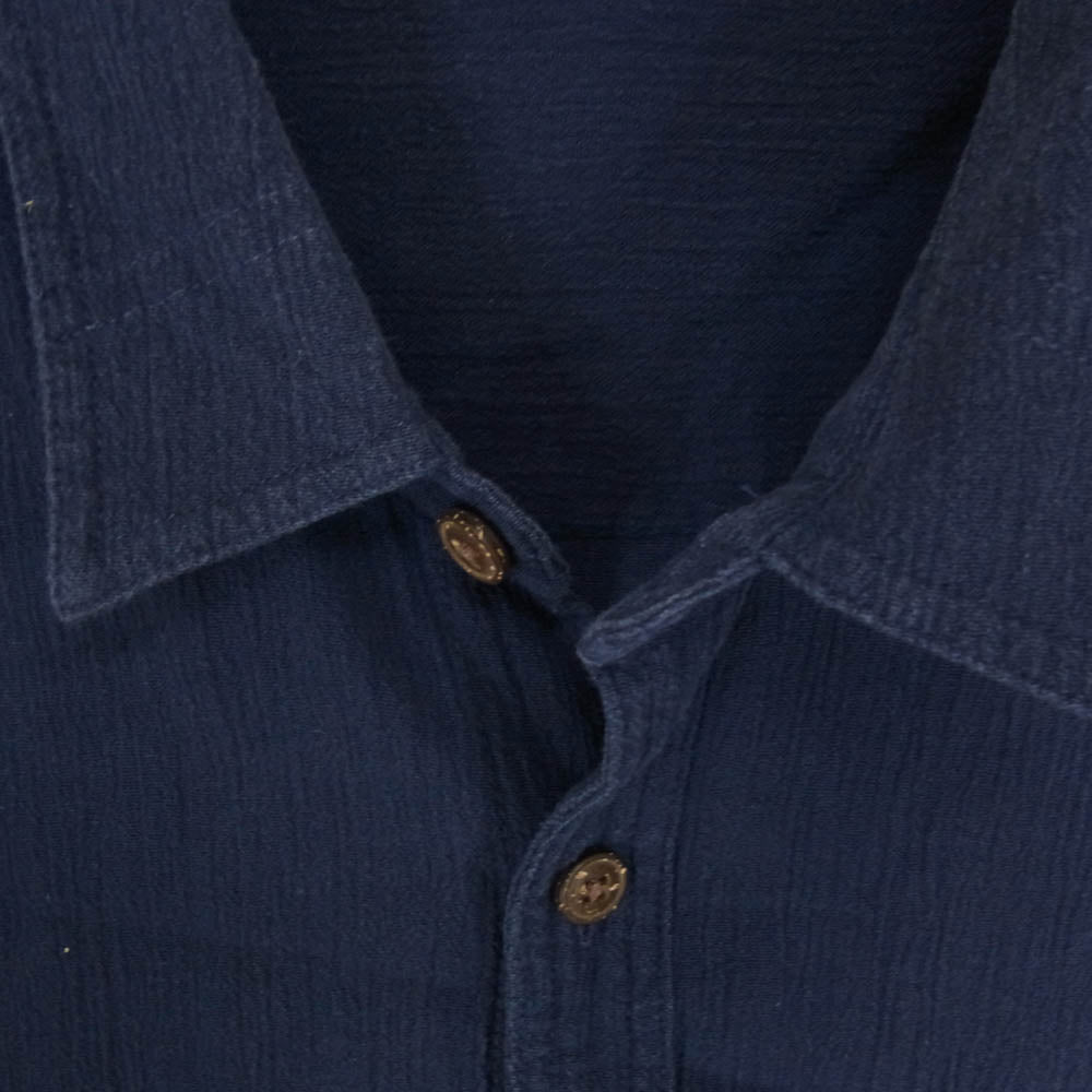 patagonia パタゴニア 19年製 52921 ORGANIC COTTON オーガニック コットン 半袖 シャツ ネイビー系 XXL【中古】