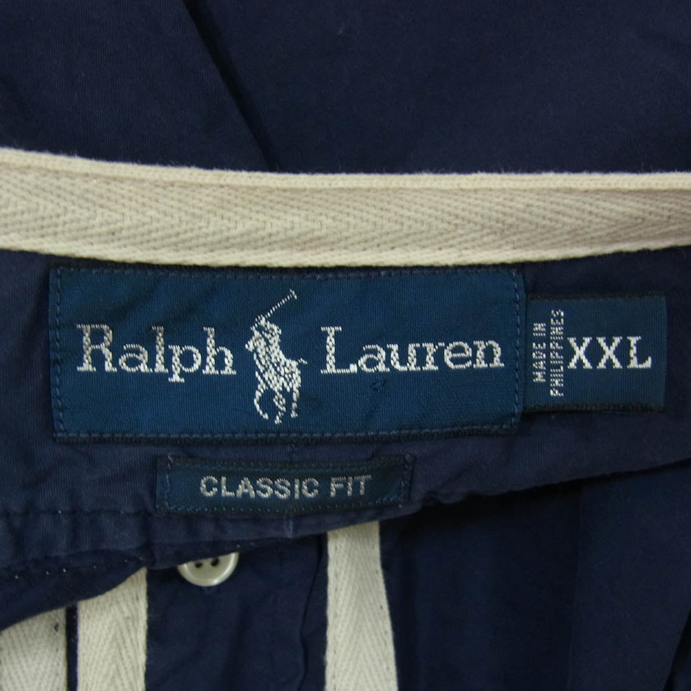 POLO RALPH LAUREN ポロ・ラルフローレン ベースボール シャツ 半袖 刺繍 XXL ネイビー系 XXL【中古】