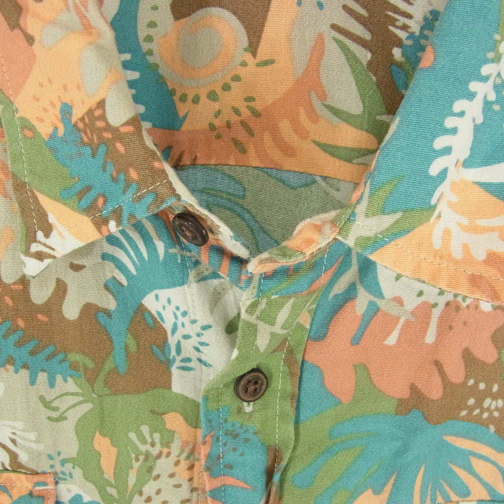 patagonia パタゴニア 19年製 52931 Steersman shirt organic cotton ステアーズマン シャツ オーガニックコットン 半袖 総柄 シャツ マルチカラー系 XXL【中古】