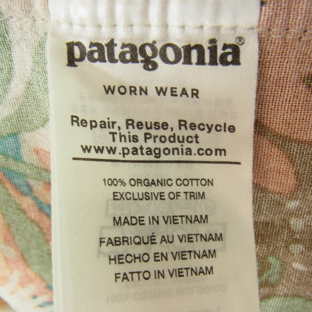 patagonia パタゴニア 19年製 52931 Steersman shirt organic cotton ステアーズマン シャツ オーガニックコットン 半袖 総柄 シャツ マルチカラー系 XXL【中古】