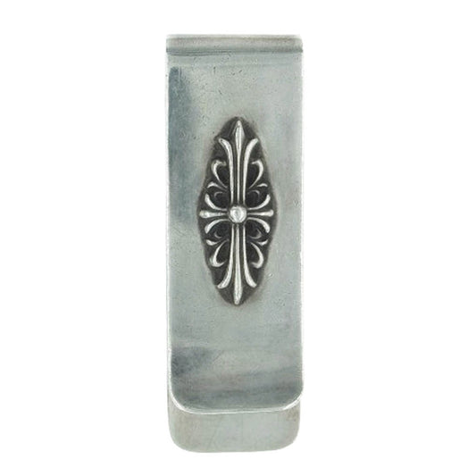 CHROME HEARTS クロムハーツ（原本無） MNY CLIP SM フローラルクロス マネークリップ シルバー系【中古】