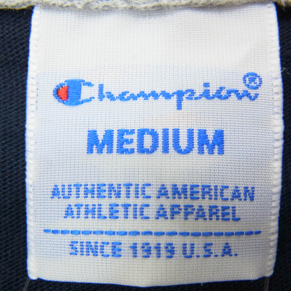 Champion チャンピオン C3-H371 ロゴ 刺繍 半袖 ショートスリーブ Tシャツ ネイビー系 M【中古】