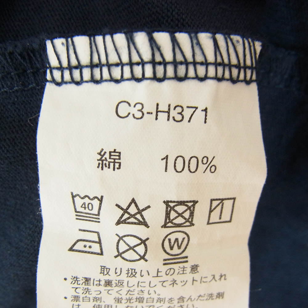 Champion チャンピオン C3-H371 ロゴ 刺繍 半袖 ショートスリーブ Tシャツ ネイビー系 M【中古】