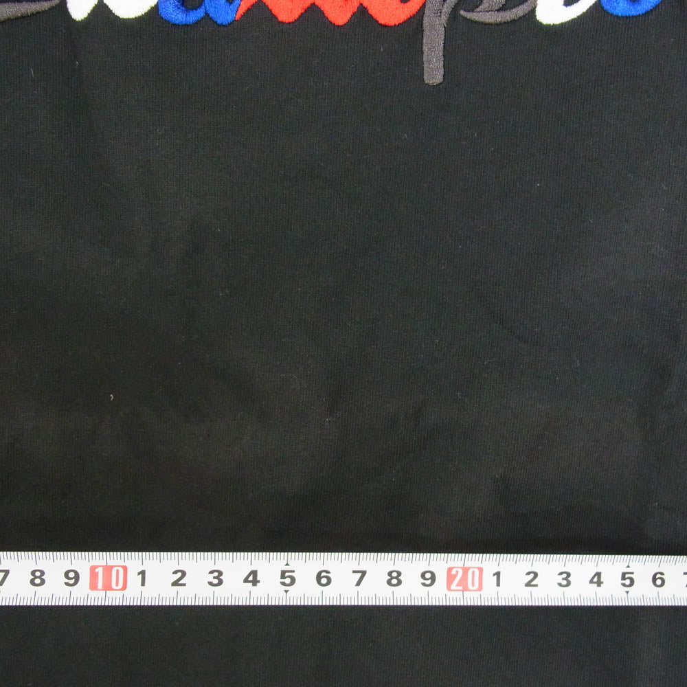 Champion チャンピオン C3-H371 ロゴ 刺繍 ショートスリーブ クルーネック 半袖 Tシャツ ブラック系 M【新古品】【未使用】【中古】