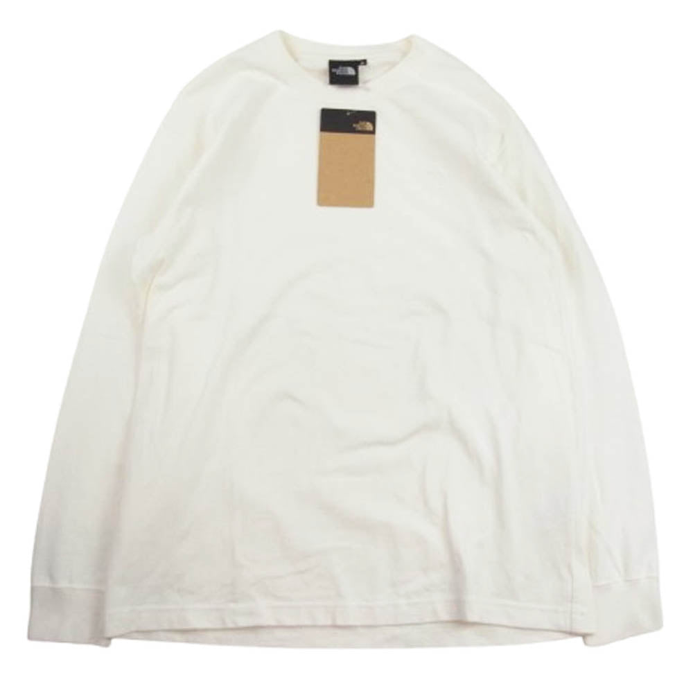 THE NORTH FACE ノースフェイス NT32345 L/S Nuptse Cotton Tee ロングスリーブ ヌプシ コットン 長袖 Tシャツ ホワイト ホワイト系 S【中古】