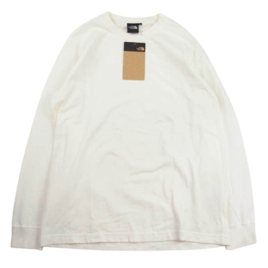 THE NORTH FACE ノースフェイス NT32345 L/S Nuptse Cotton Tee ロングスリーブ ヌプシ コットン 長袖 Tシャツ ホワイト ホワイト系 S【中古】