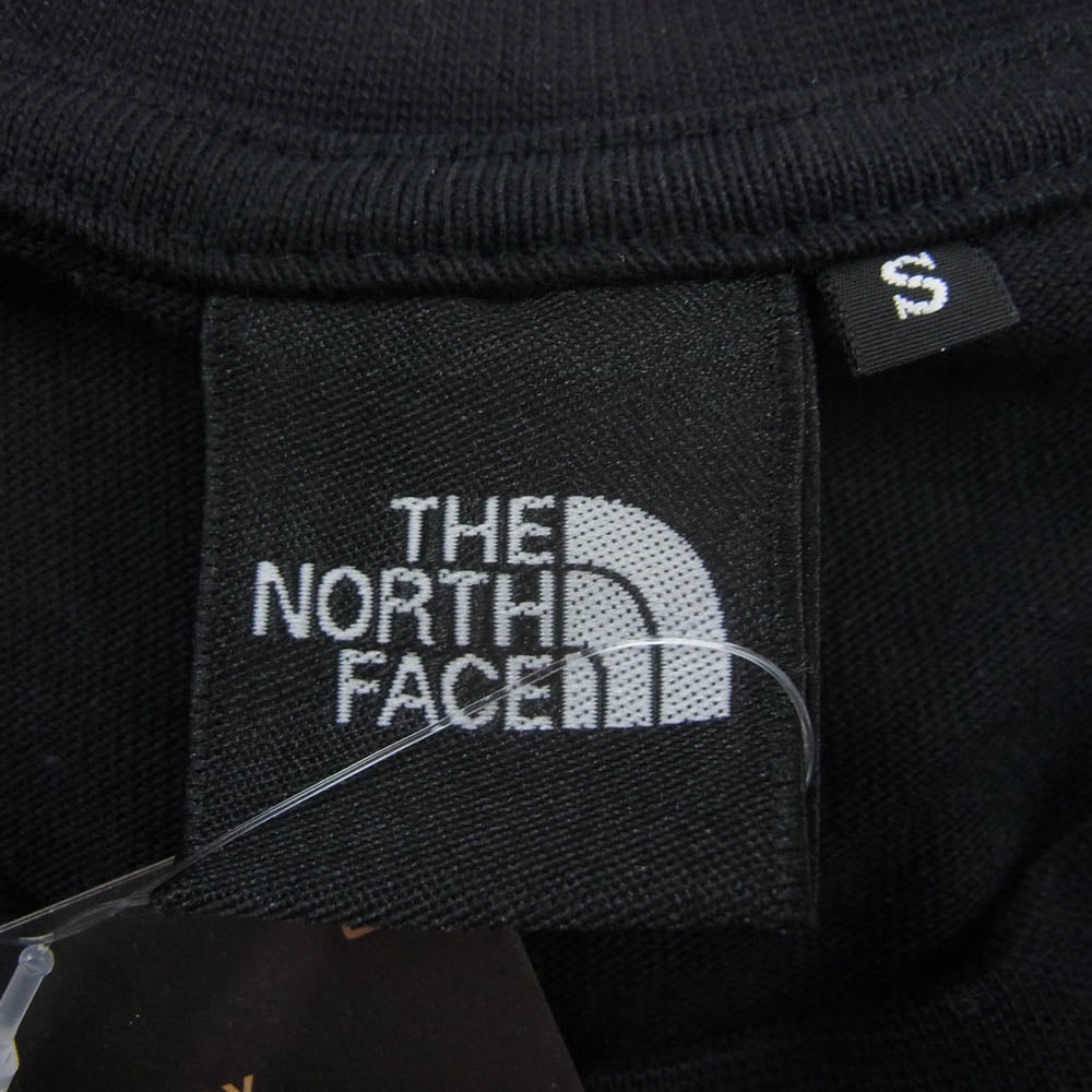 THE NORTH FACE ノースフェイス NT32443 L/S Nuptse Cotton Tee ロングスリーブ ヌプシ コットン 長袖 Tシャツ ブラック ブラック系 S【新古品】【未使用】【中古】