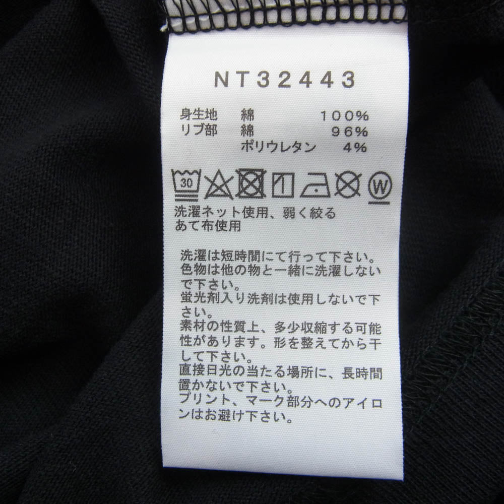 THE NORTH FACE ノースフェイス NT32443 L/S Nuptse Cotton Tee ロングスリーブ ヌプシ コットン 長袖 Tシャツ ブラック ブラック系 S【新古品】【未使用】【中古】