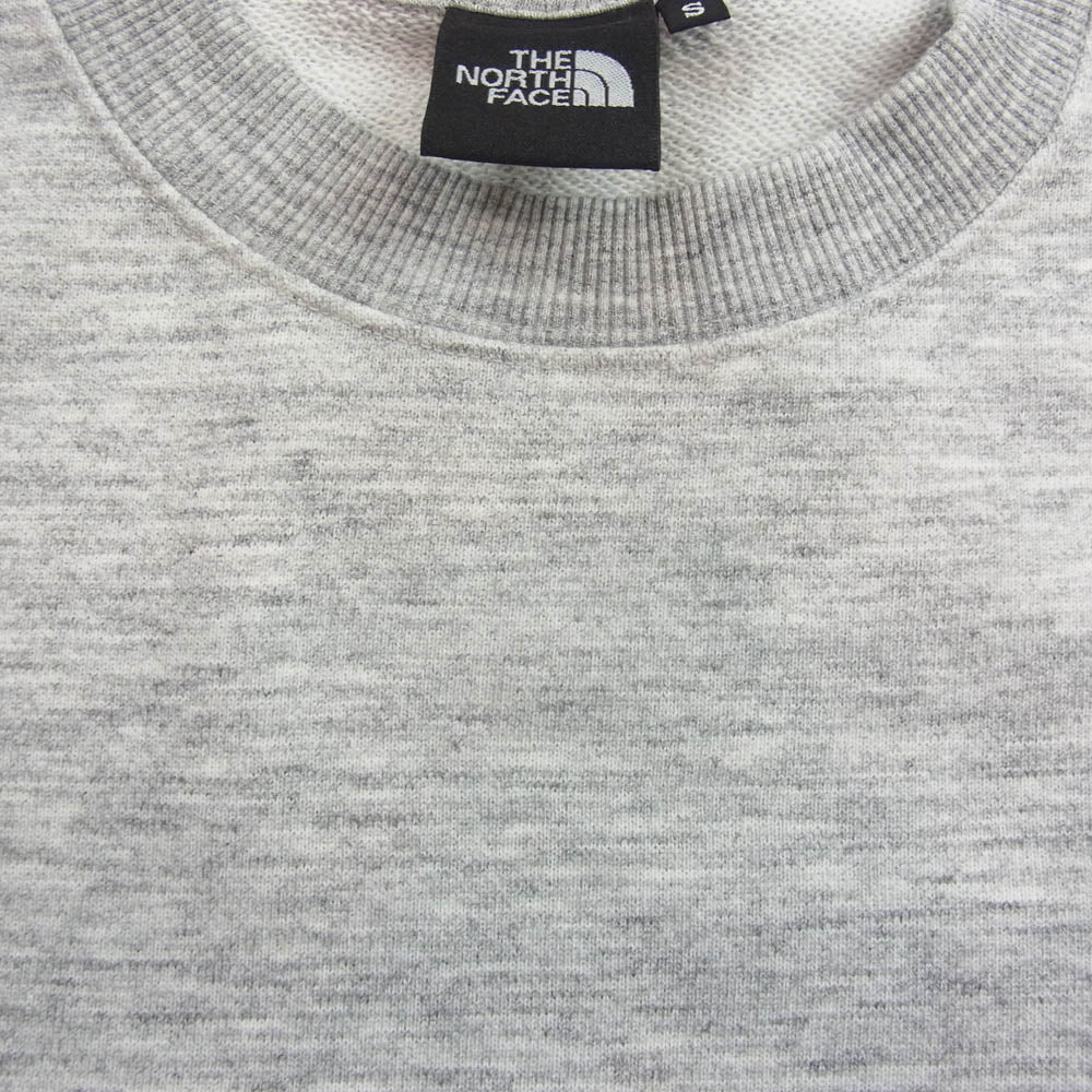 THE NORTH FACE ノースフェイス NT12334 ヘザーロゴ クルーネック スウェット グレー系 S【極上美品】【中古】