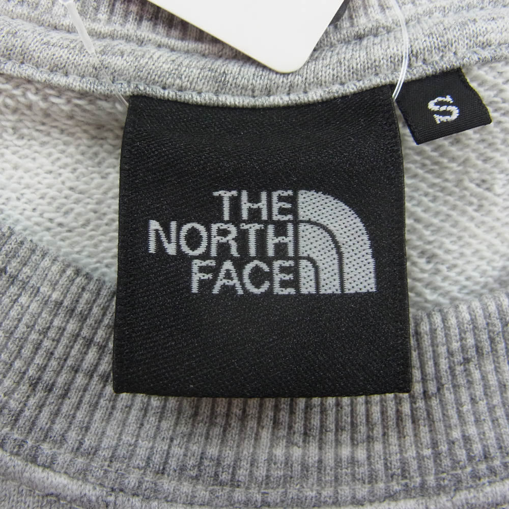 THE NORTH FACE ノースフェイス NT12334 ヘザーロゴ クルーネック スウェット グレー系 S【極上美品】【中古】