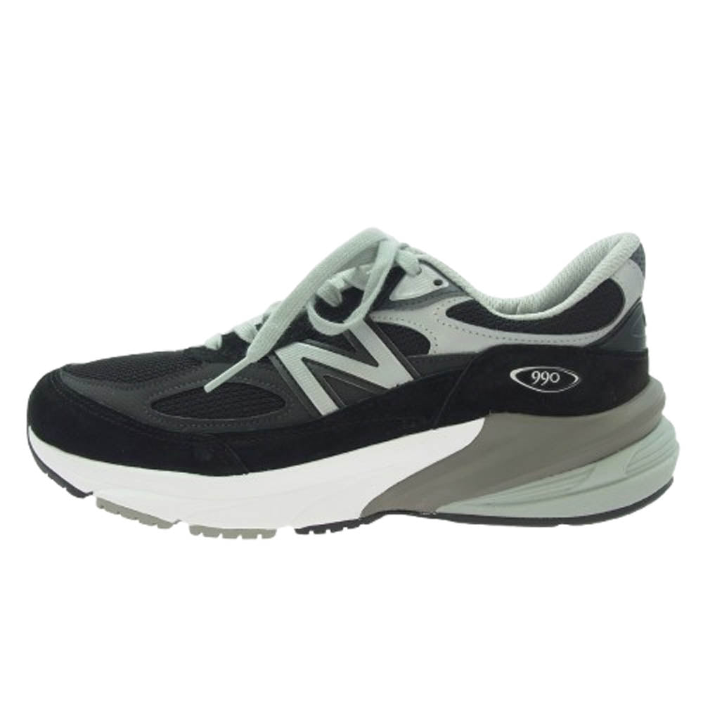 NEW BALANCE ニューバランス M990BK6 スエード メッシュ ローカット スニーカー ブラック系 グレー系 26cm【極上美品】【中古】