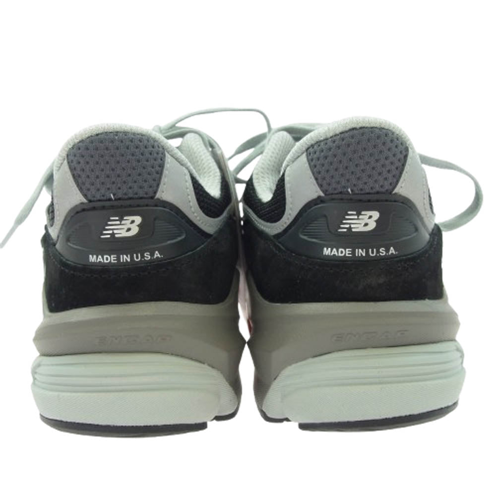 NEW BALANCE ニューバランス M990BK6 スエード メッシュ ローカット スニーカー ブラック系 グレー系 26cm【極上美品】【中古】