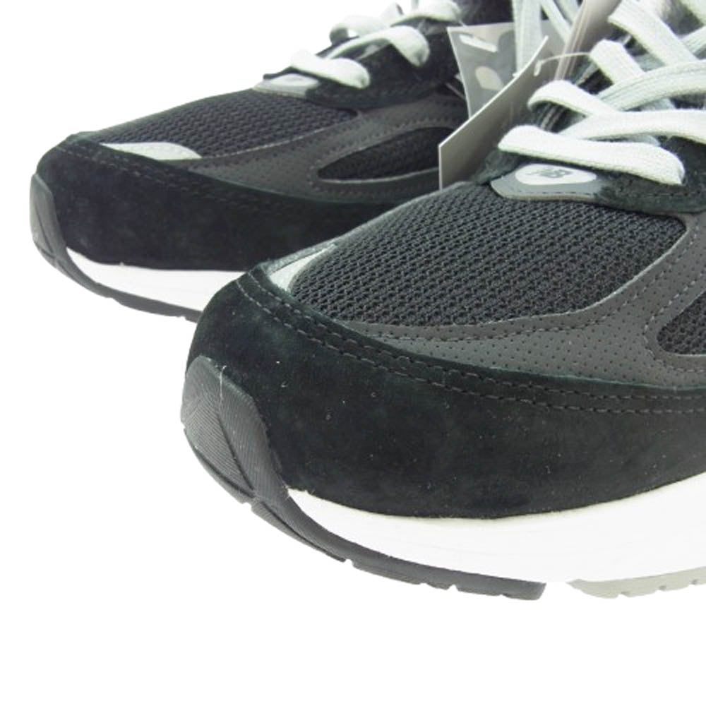 NEW BALANCE ニューバランス M990BK6 スエード メッシュ ローカット スニーカー ブラック系 グレー系 26cm【極上美品】【中古】