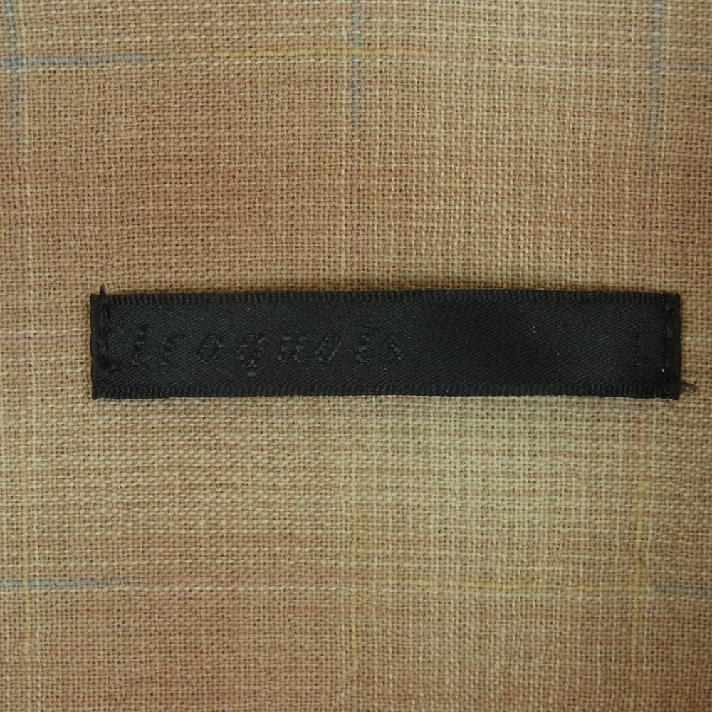 Iroquois イロコイ 388108 ウエスタン チェック 長袖 シャツ コットン 日本製 ライトブラウン系 1【中古】