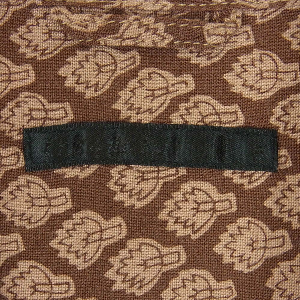 Iroquois イロコイ 389109 総柄 レーヨン オープンカラー 長袖 シャツ 日本製 ブラウン系 2【中古】