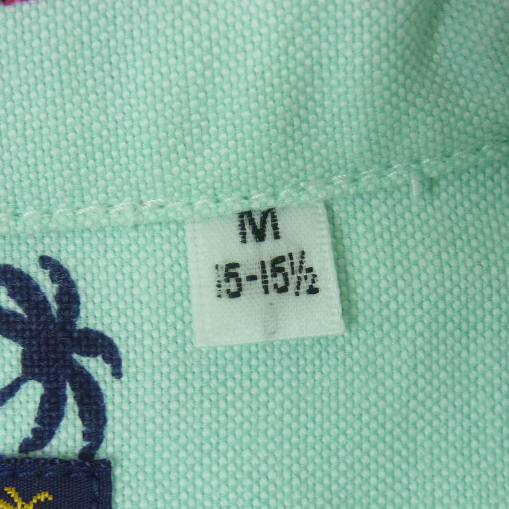 SUN SURF サンサーフ SS24815 HULA DANCER COTTON HAWAIIAN SHIRT フラダンス コットン ハワイアン アロハ シャツ ライトブルー系 M【中古】