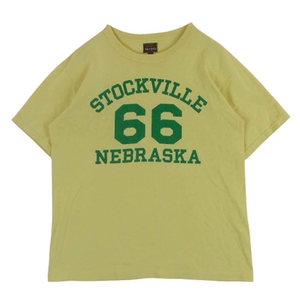 The REAL McCOY'S ザリアルマッコイズ 66 プリント 半袖 Tシャツ イエロー系 グリーン系 M 38【中古】