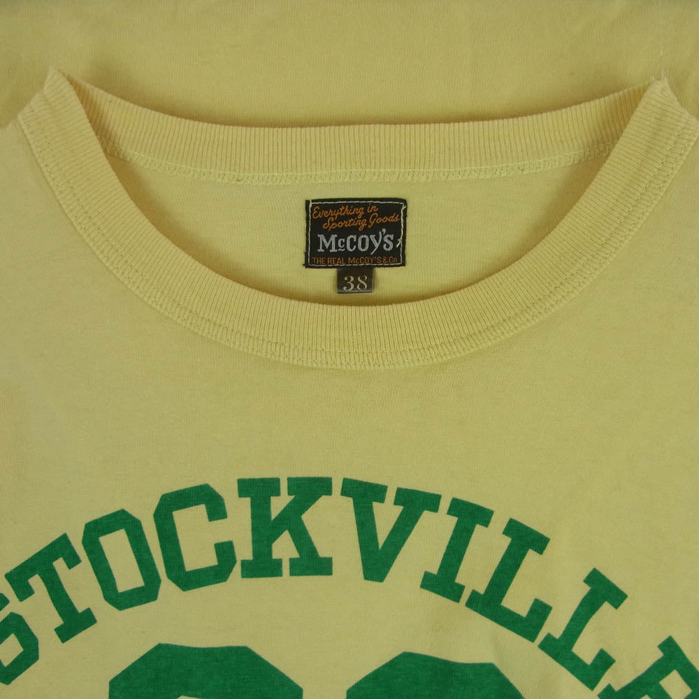 The REAL McCOY'S ザリアルマッコイズ 66 プリント 半袖 Tシャツ イエロー系 グリーン系 M 38【中古】