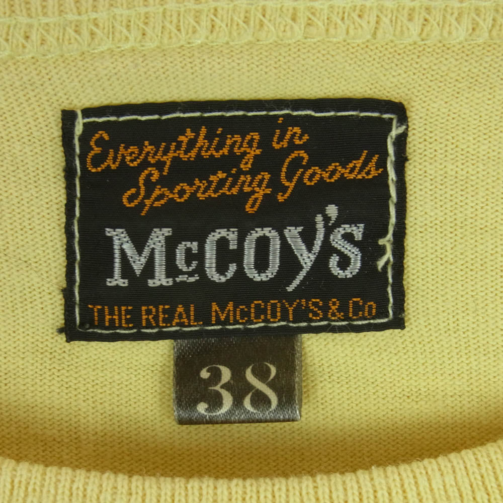 The REAL McCOY'S ザリアルマッコイズ 66 プリント 半袖 Tシャツ イエロー系 グリーン系 M 38【中古】