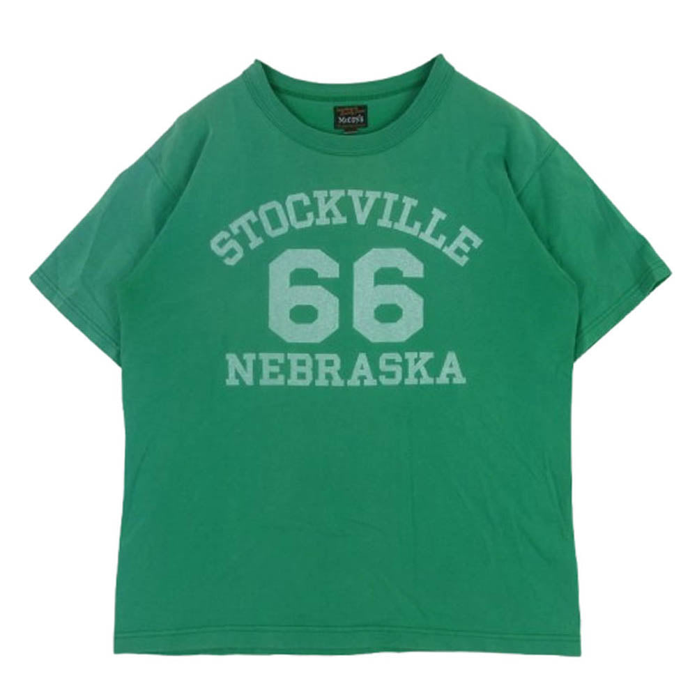 The REAL McCOY'S ザリアルマッコイズ 66 プリント 半袖 Tシャツ グリーン系 ホワイト系 M 38【中古】