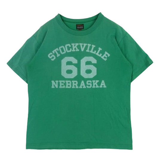 The REAL McCOY'S ザリアルマッコイズ 66 プリント 半袖 Tシャツ グリーン系 ホワイト系 M 38【中古】