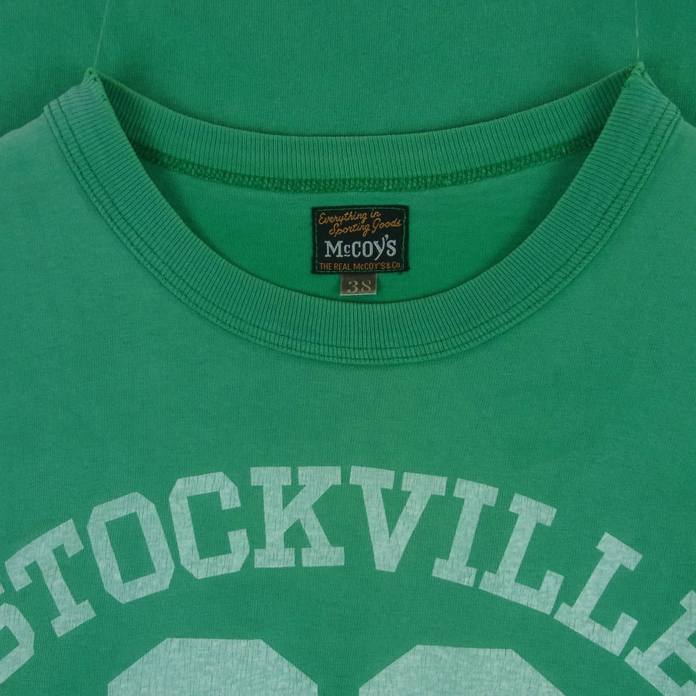 The REAL McCOY'S ザリアルマッコイズ 66 プリント 半袖 Tシャツ グリーン系 ホワイト系 M 38【中古】