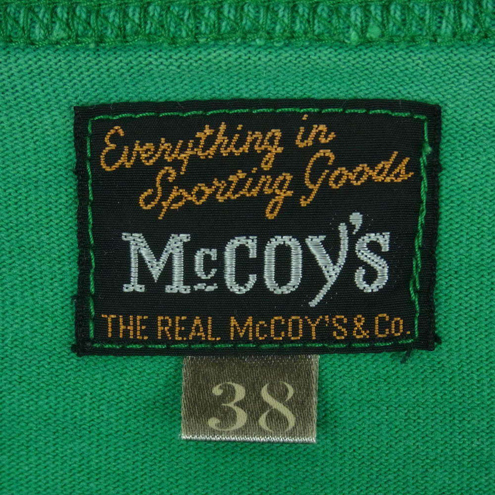 The REAL McCOY'S ザリアルマッコイズ 66 プリント 半袖 Tシャツ グリーン系 ホワイト系 M 38【中古】