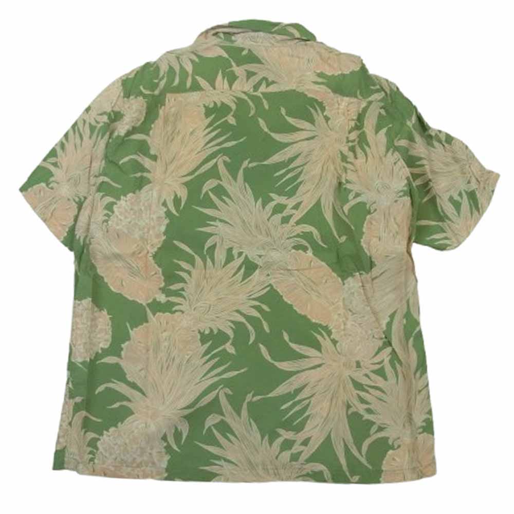 SUN SURF サンサーフ SS31587 パイナップル ハワイアン アロハ シャツ 半袖 グリーン系 M【中古】