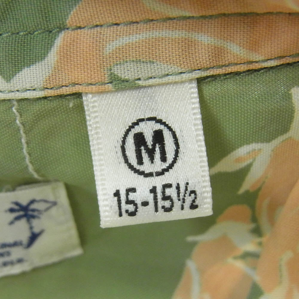 SUN SURF サンサーフ SS31587 パイナップル ハワイアン アロハ シャツ 半袖 グリーン系 M【中古】