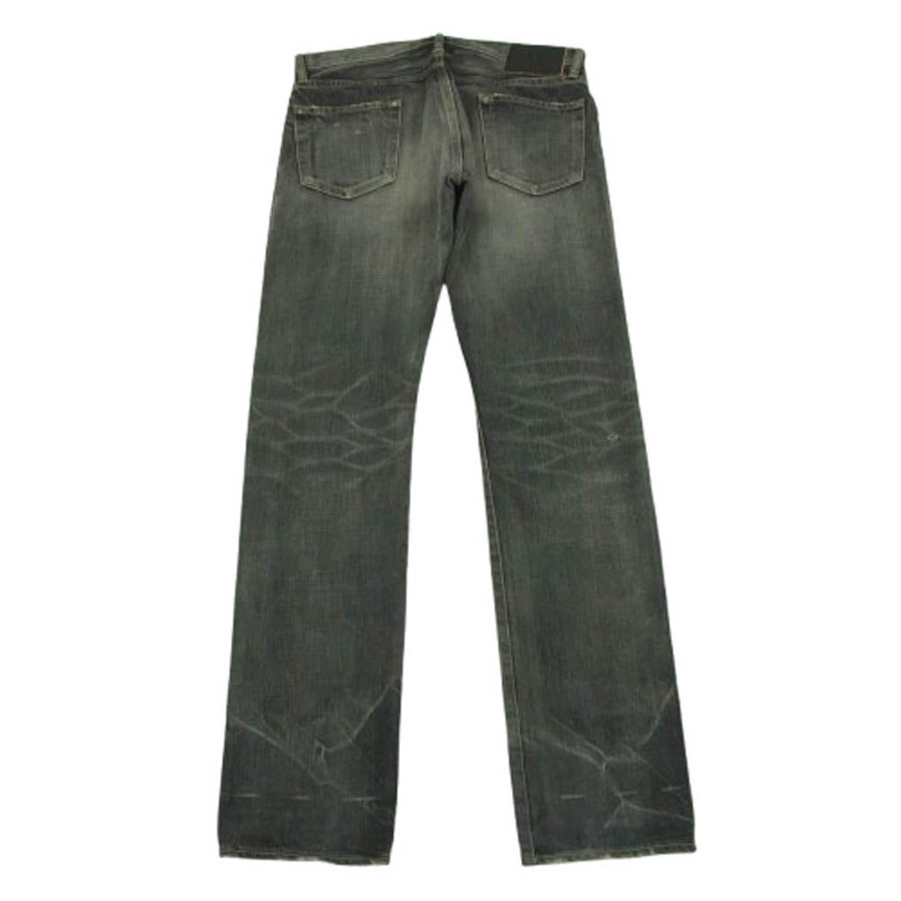 HYSTERIC GLAMOUR ヒステリックグラマー ダメージ加工 スタッズ ボタンフライ デニム パンツ 日本製 グレー系 30【中古】