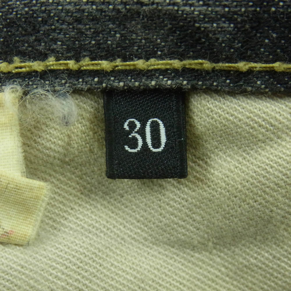 HYSTERIC GLAMOUR ヒステリックグラマー ダメージ加工 スタッズ ボタンフライ デニム パンツ 日本製 グレー系 30【中古】