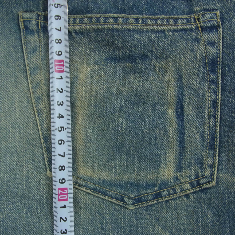 HYSTERIC GLAMOUR ヒステリックグラマー 0204AP06 CPR加工 クラッシュ スタッズ リペア ボタンフライ デニム パンツ インディゴブルー系 30【中古】