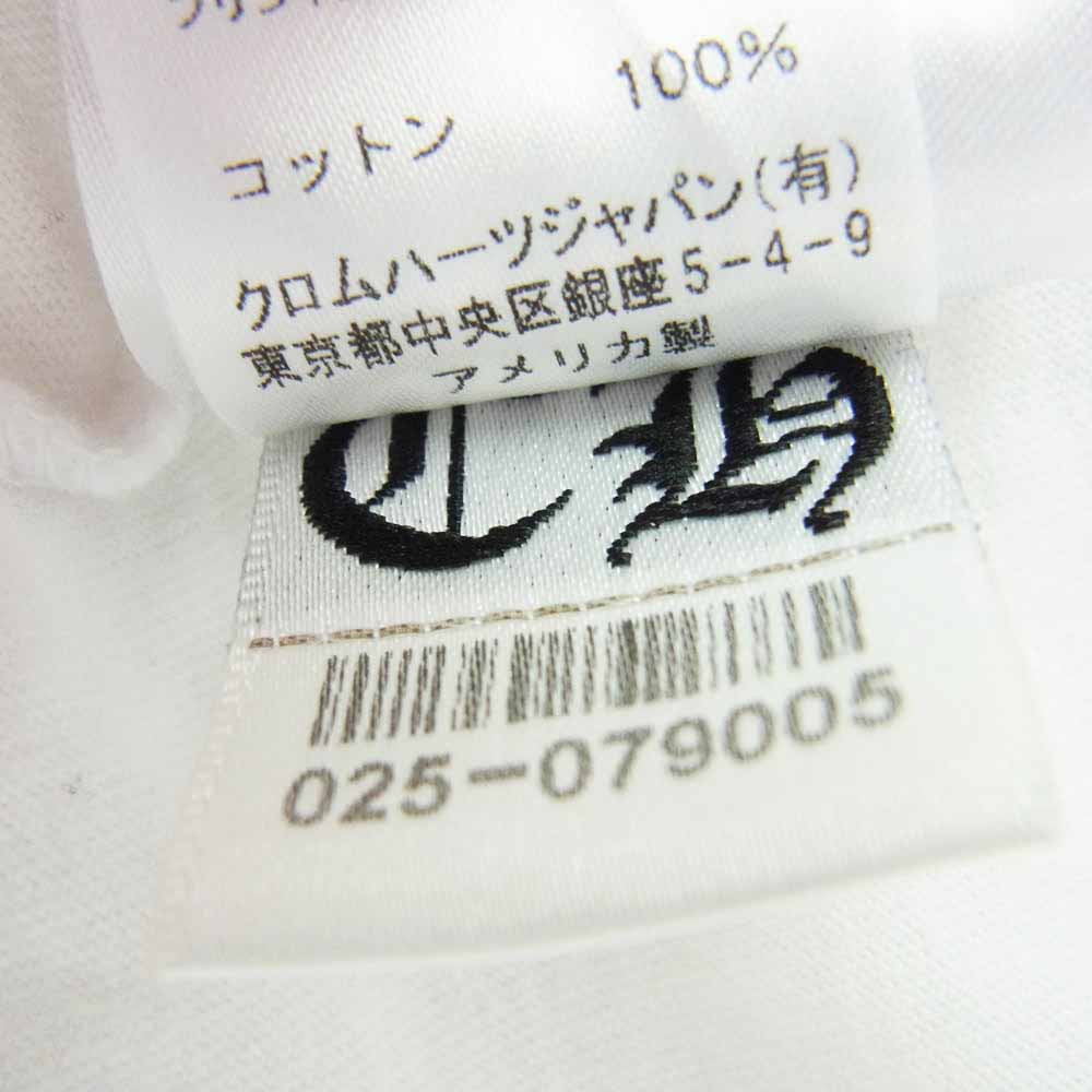 CHROME HEARTS クロムハーツ（原本無） NEON PINK STRIPE LOGO TEE ネオン ピンク ストライプ ロゴ 半袖 Tシャツ ホワイト ホワイト系 L【中古】