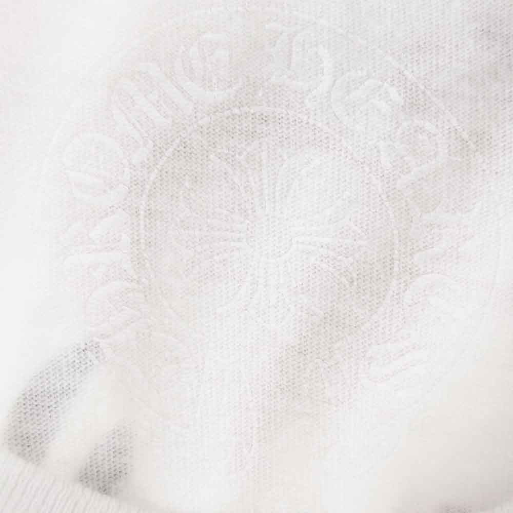 CHROME HEARTS クロムハーツ（原本無） CH T-SHRT ホースシュー CHプラス バック 英字 プリント 半袖 Tシャツ Mサイズ ホワイト系 M【中古】